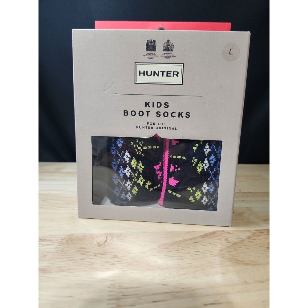 Hunter Boot Kids Socks for Original Solar flare size Large